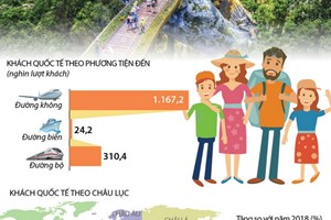 Việt Nam đón hơn 1,5 triệu lượt khách quốc tế trong tháng 1