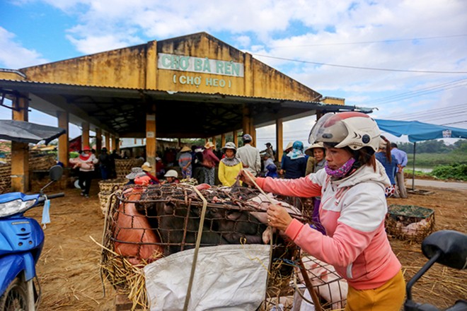 Bà Rén (huyện Quế Sơn, tỉnh Quảng Nam) có lẽ là chợ duy nhất ở Việt Nam có tên dân dã là chợ heo. Nơi đây chỉ bán heo con