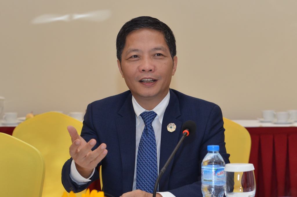 Bộ trưởng Bộ Công Thương Trần Tuấn Anh khẳng định sẽ luôn đồng hành cùng doanh nghiệp. Ảnh: VGP/Ngọc Hưng.