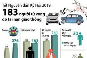 Tết Kỷ Hợi: 183 người tử vong do tai nạn giao thông