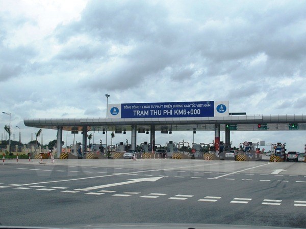 Trạm thu phí tuyến đường cao tốc Nội Bài-Lào Cai. (Ảnh: Việt Hùng/Vietnam+)