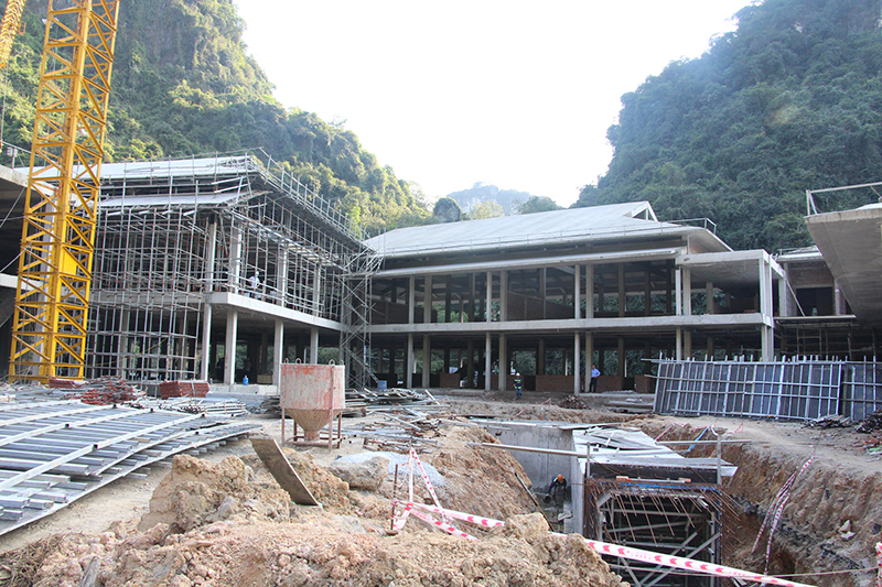 Dự án khu nghỉ dưỡng suối khoáng nóng cao cấp Quang Hanh đã cơ bản hoàn thành phần thô.