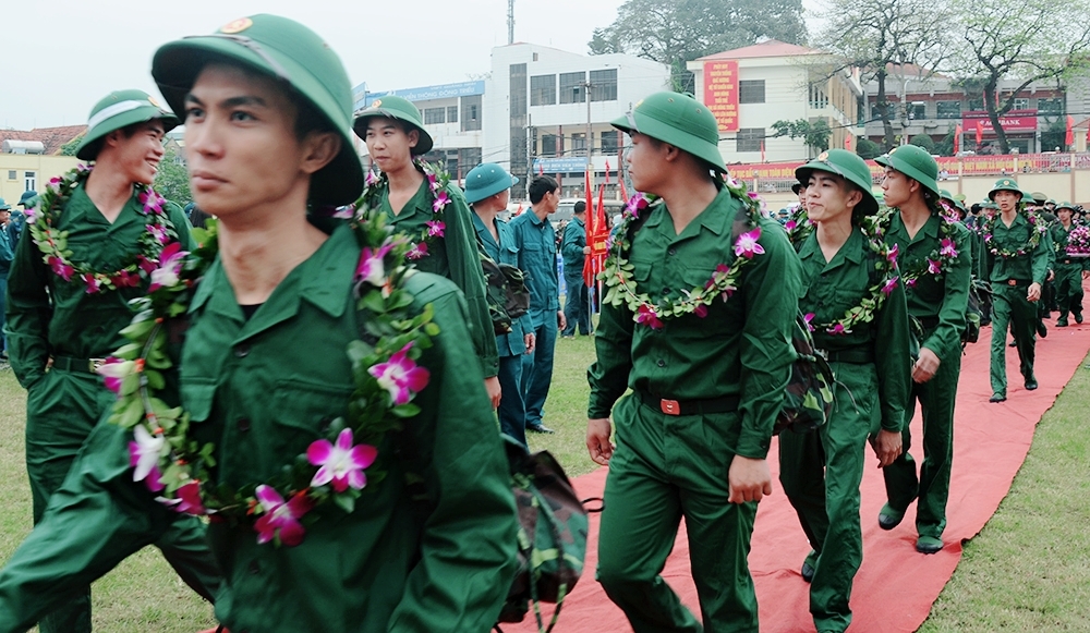 245 tân binh Đông Triều được lựa chọn đều là những thanh niên ưu tú