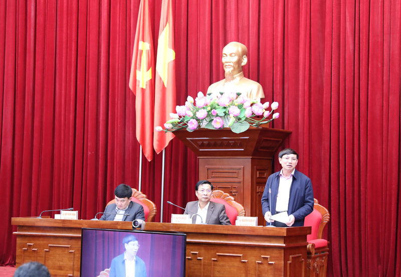 Phó Bí thư Thường trực Tỉnh ủy Nguyễn Xuân Ký phát biểu ý kiến