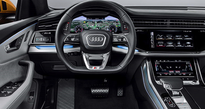 Thiết kế nội thất sang trọng và đậm chất công nghệ của Audi Q8 mới. Ảnh: Consumer Reports.