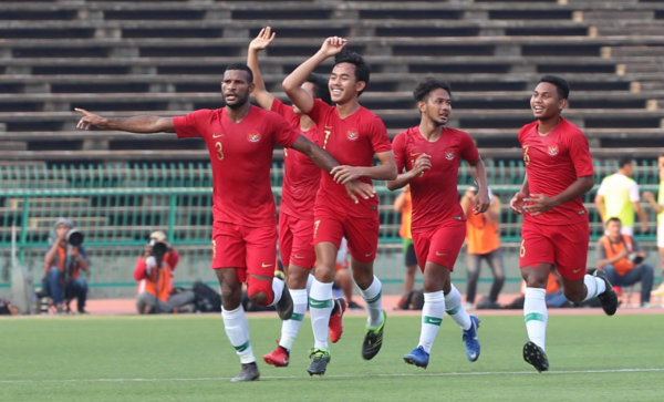 Cầu thủ Indonesia mừng bàn thắng vào lưới Việt Nam. Ảnh: Đức Đồng.