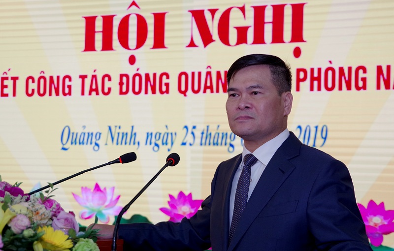 Đồng chí Bùi Văn Khắng, Phó Chủ tịch UBND tỉnh phát biểu chỉ đạo tại hội nghị.
