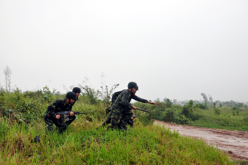 Cán bộ, chiến sĩ BĐBP tỉnh huấn luyện phương án tác chiến, bảo vệ địa bàn