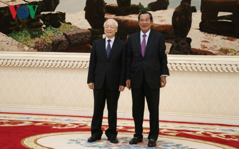 Tổng Bí thư, Chủ tịch nước Nguyễn Phú Trọng và Thủ tướng Campuchia Hun Sen
