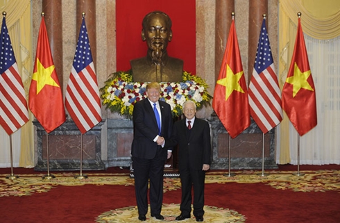 Tổng Bí thư, Chủ tịch nước Nguyễn Phú Trọng và Tổng thống Mỹ Donald Trump.