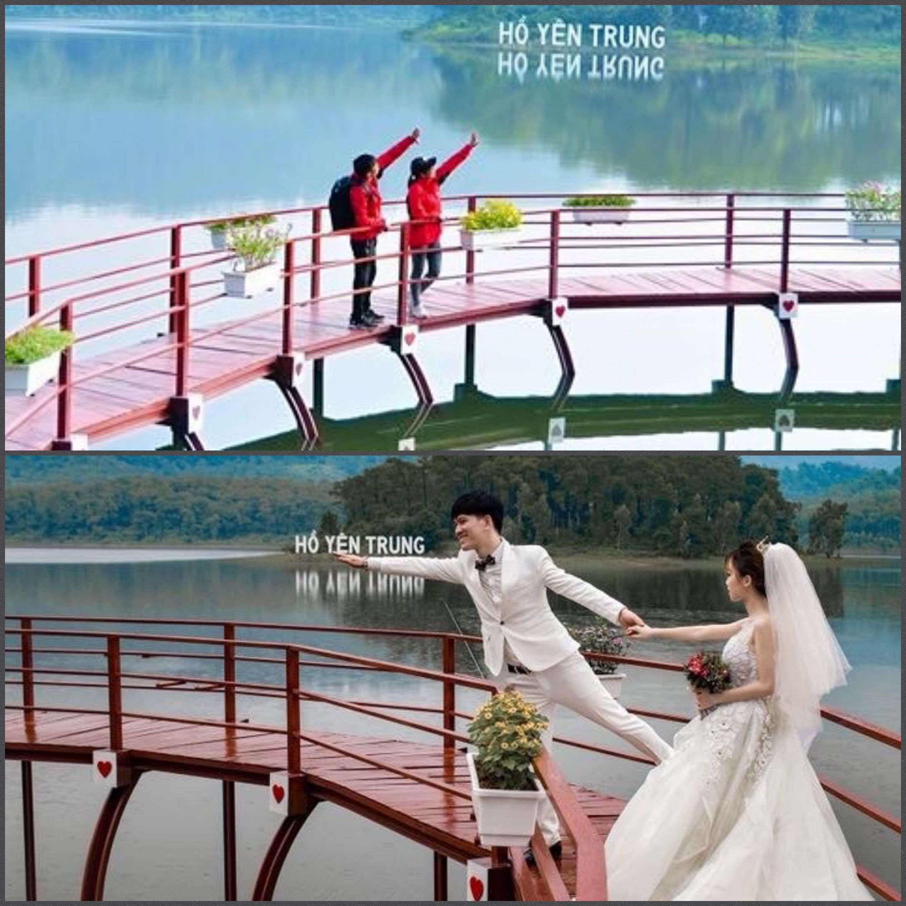 Chỉ cần một chút sáng tạo, hồ Yên Trung đảm bảo mang đến cho người trẻ những bức ảnh thơ mộng không khác gì ở Đà Lạt.