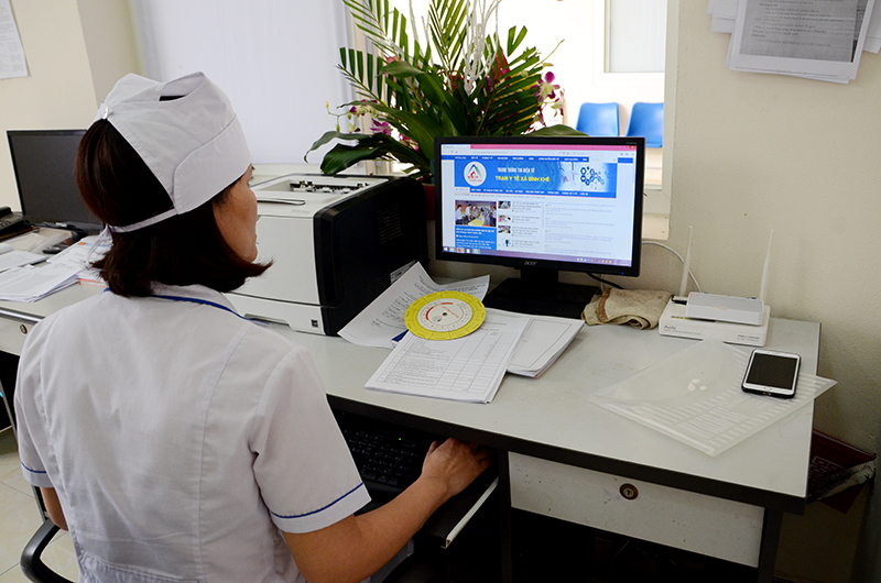 99% người dân xã Bình Khê, TX Đông Triều có hồ sơ quản lý sức khỏe trên phần mềm hồ sơ điện tử quản lý sức khỏe toàn dân.