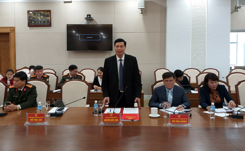 Đồng chí Nguyễn Đức Long, Phó Bí thư Tỉnh ủy, Chủ tịch UBND tỉnh phát biểu tại buổi giám sát
