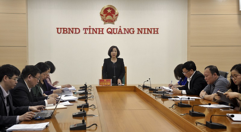 Đồng chí Vũ Thị Thu Thủy, Phó Chủ tịch UBND kết luận tại hội nghị.