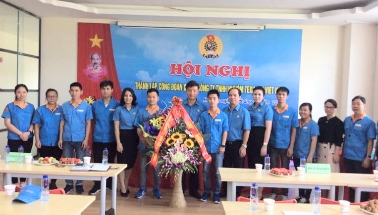Thành lập và ra mắt BCH Công đoàn Công ty TNHH Nhuộm Texhong theo hình thức mới.