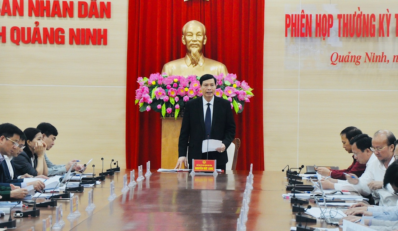 Phó Bí thư Tỉnh uỷ, Chủ tịch UBND tỉnh Nguyễn Đức Long chủ trì phiên họp. 