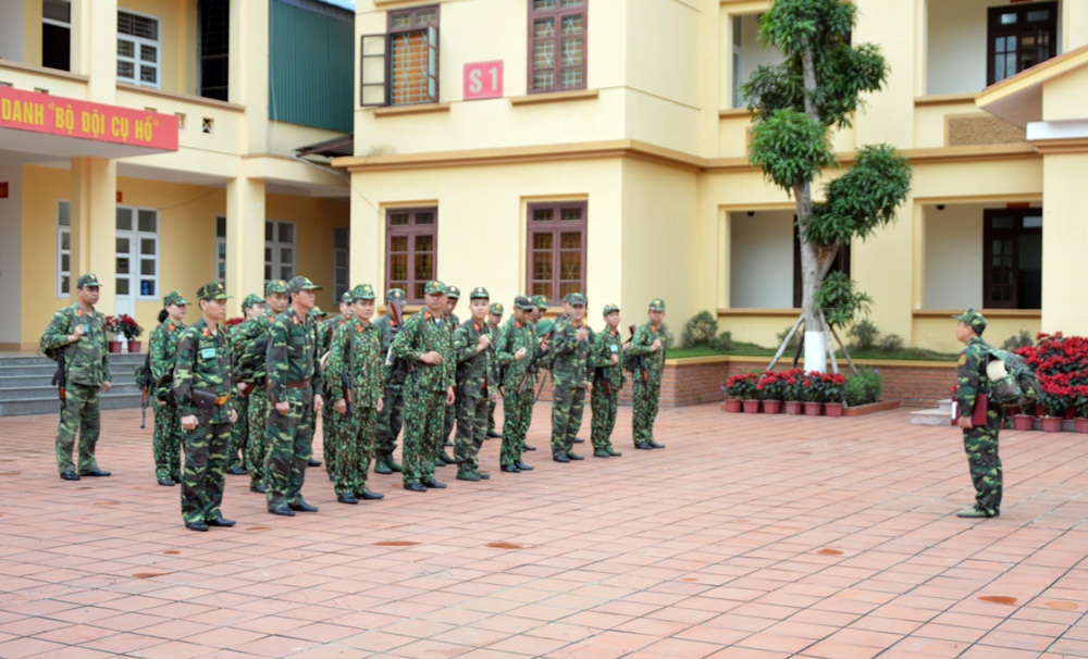 Ban CHQS TP Hạ Long tổ chức huấn luyện chuyển trạng thái sẵn sàng chiến đấu năm 2019