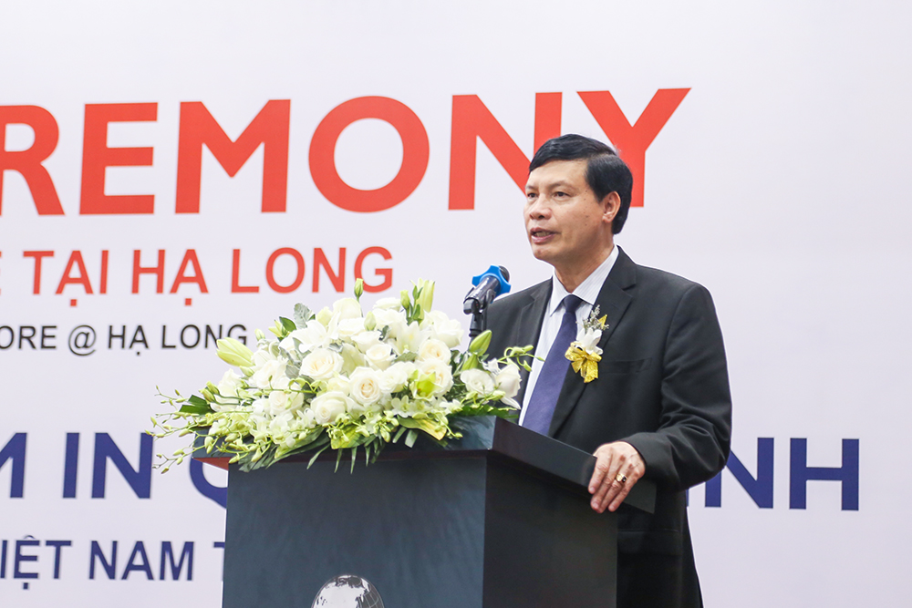 Phó Bí thư Tỉnh ủy, Chủ tịch HĐND tỉnh Nguyễn Đức Long tới dự và phát biểu tại lễ khánh thành.