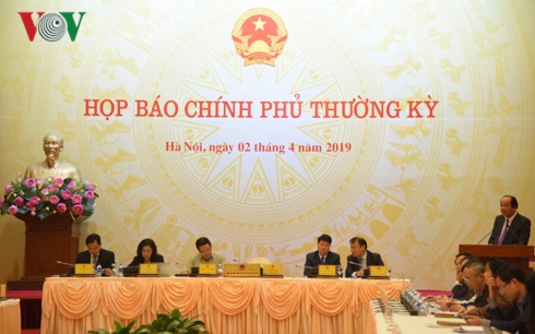 Họp báo Chính phủ thường kỳ chiều 2/4.