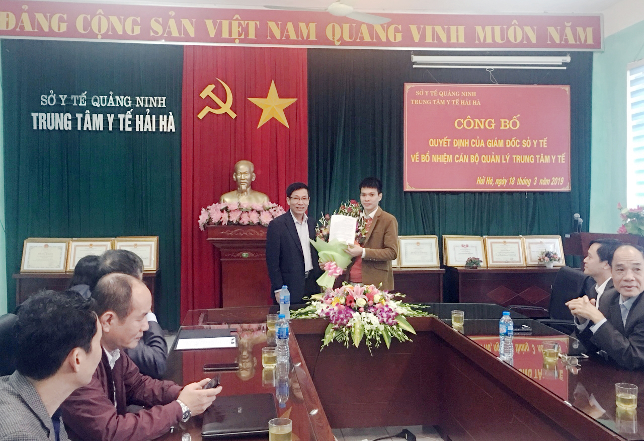 Bác sĩ CKI Bùi Văn Thế (Phó trưởng Khoa Phụ, Bệnh viện Sản Nhi Quảng Ninh) được bổ nhiệm giữ chức vụ Phó Giám đốc TTYT huyện Hải Hà. 