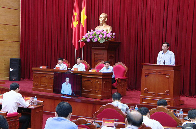 Đồng chí Nguyễn Văn Đọc, Bí thư Tỉnh ủy kết luận chỉ đạo tại hội nghị.