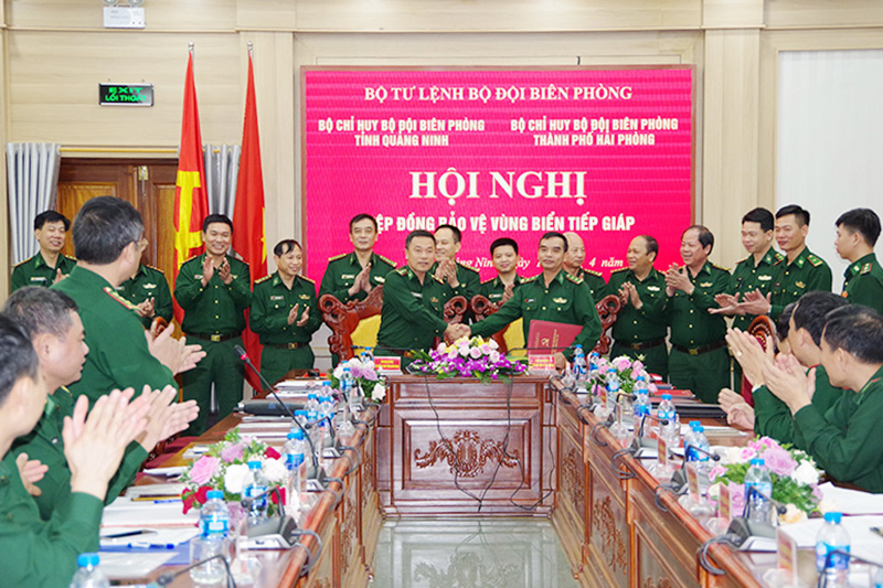 Các đơn vị trực thuộc BĐBP Quảng Ninh và BĐBP Hải Phòng ký kết quy chế phối hợp năm 2019