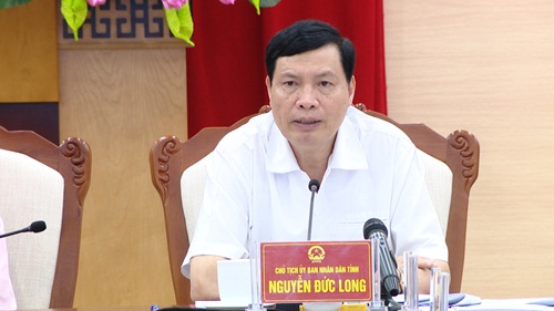 Đồng chí Nguyễn Đức Long, Chủ tịch UBND tỉnh kết luận cuộc họp