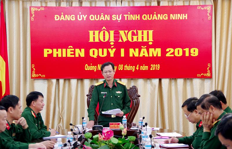 Đảng ủy Quân sự tỉnh tổ chức hội nghị triển khai nhiệm vụ quý I năm 2019. Ảnh: Văn Đảm (Bộ Chỉ huy Quân sự tỉnh)