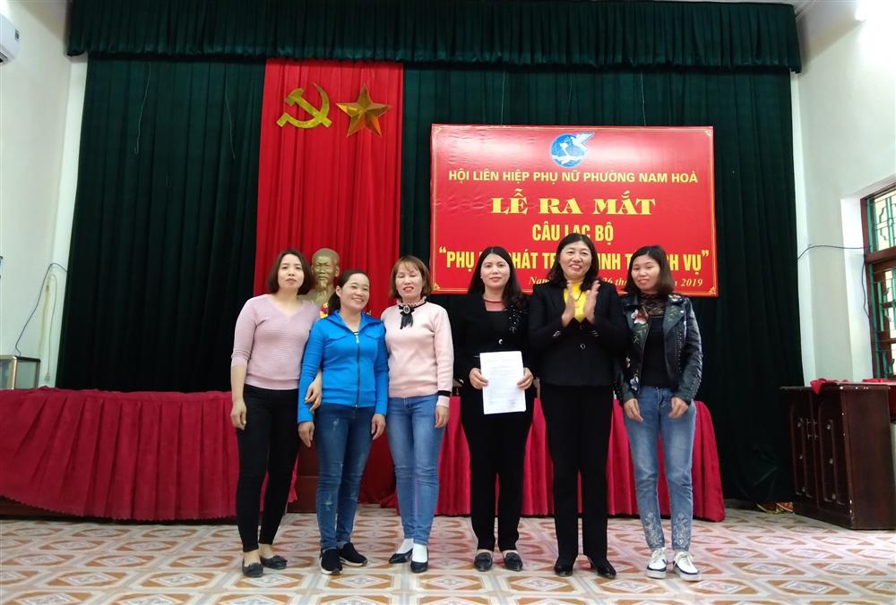 Hội LHPN phường Nam Hòa (TX Quảng Yên) ra mắt CLB Phát triển kinh tế dịch vụ