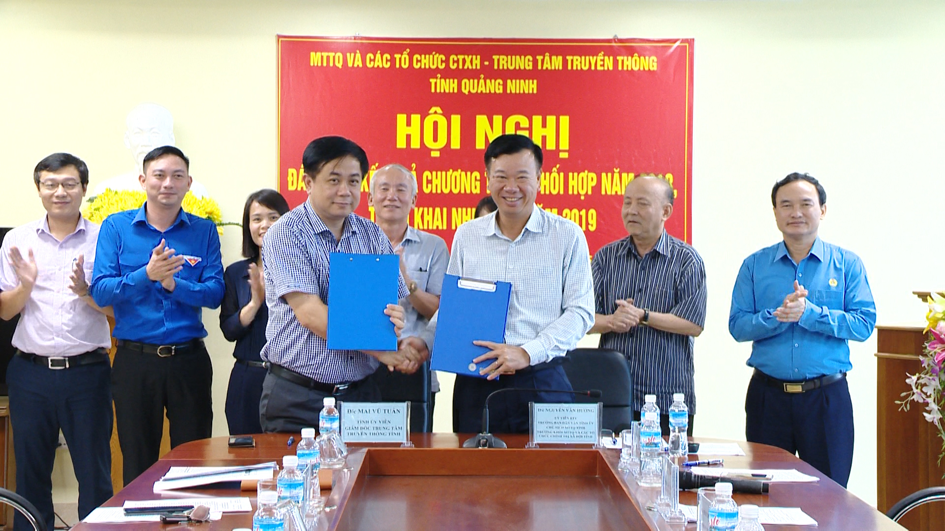 Khối MTTQ và các tổ chức chính trị xã hội ký kết phối hợp tuyên truyền năm 2019 với Trung tâm truyền thông tỉnh Quảng Ninh.