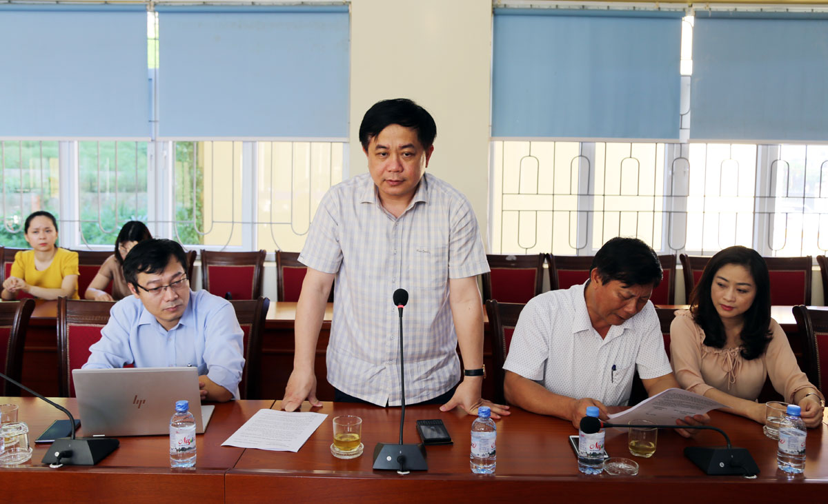 Đồng chí Mai Vũ Tuấn, Giám đốc Trung tâm Truyền thông Quảng NInh phát biểu về một số nội dung trọng tâm trong công tác phối hợp 