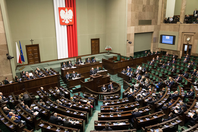 Quốc hội Ba Lan trong một phiên họp. REUTERS