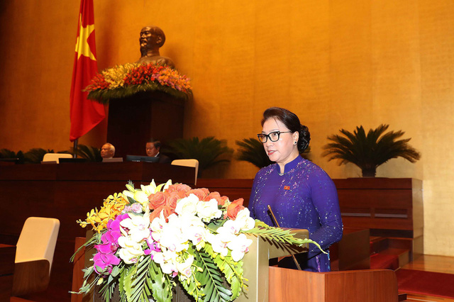 Chủ tịch Quốc hội Nguyễn Thị Kim Ngân phát biểu khai mạc Kỳ họp thứ 7, Quốc hội khóa XIV