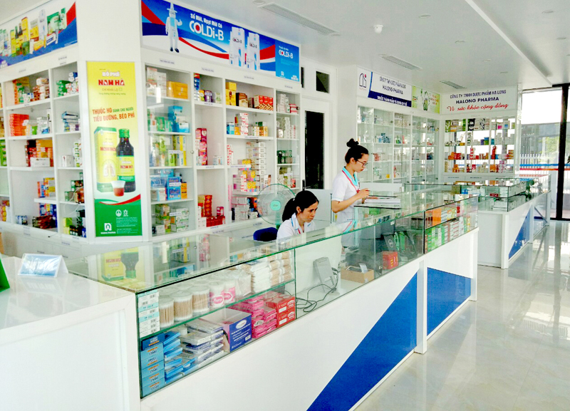 Nhà thuốc số 2 (tại phường Hồng Hải, TP Hạ Long) của Công ty TNHH Dược phẩm Hạ Long.