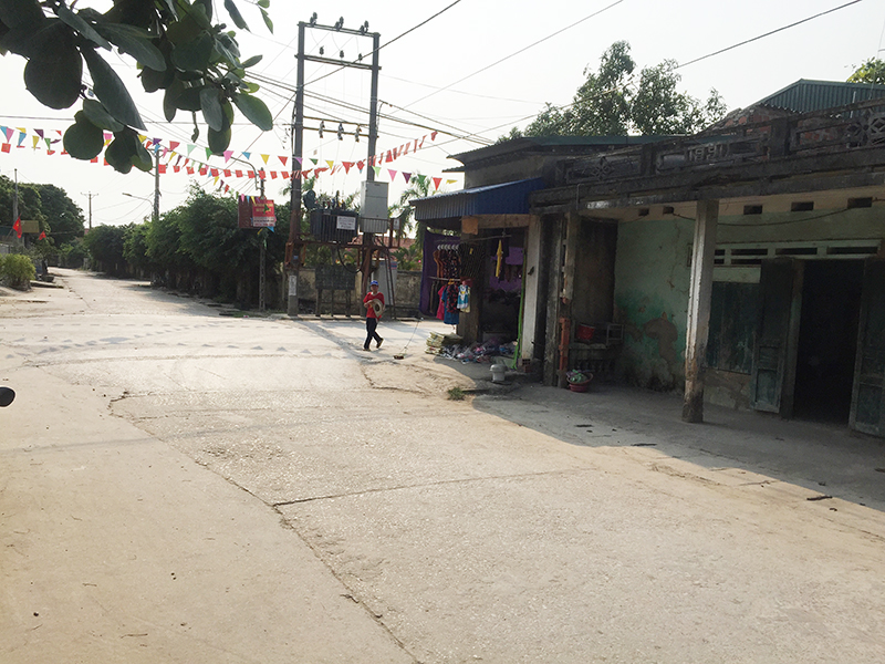Hiện trường vụ việc đánh người tại thôn 2, xã Hoàng Tân, TX Quảng Yên.