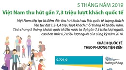 Việt Nam thu hút gần 7,3 triệu lượt khách quốc tế