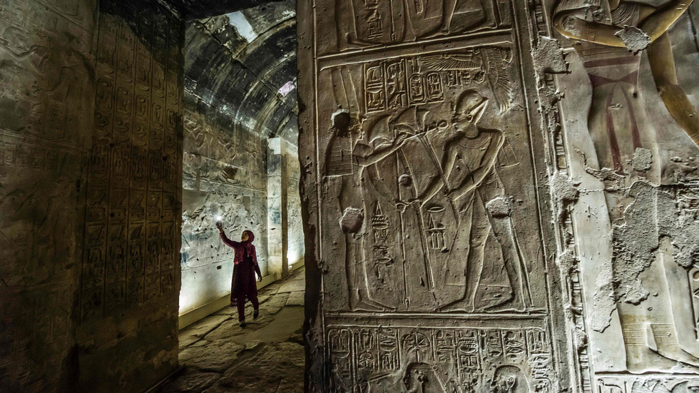 Thành phố cổ Abydos là một trong thành phố những lâu đời nhất ở Ai Cập. Đền tưởng niệm Seti I trong ảnh được xây dựng vào thế kỷ 16 đến thế kỷ 11 trước Công nguyên - Ảnh: AFP/Getty Images