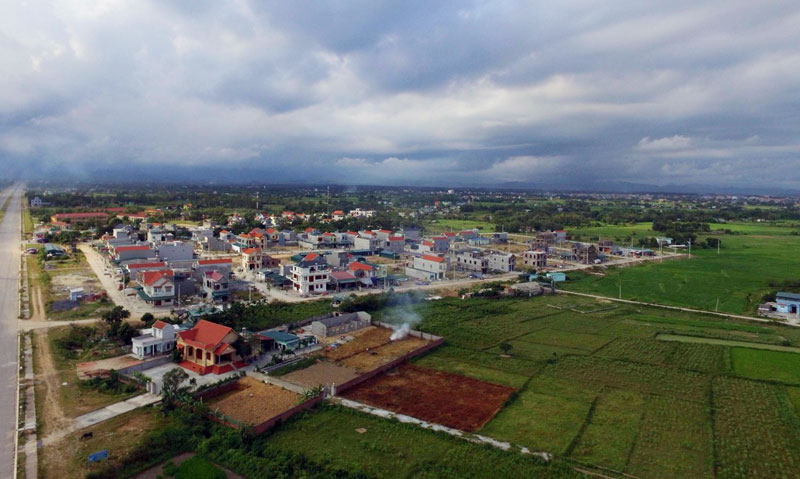 Hiện trạng đất đai thuộc Dự án khu nhà ở công nhân và khu đô thị phụ trợ phục vụ triển khai đầu tư xây dựng Khu công nghiệp Texhong Hải Hà giai đoạn 1: Ảnh chụp năm 2015