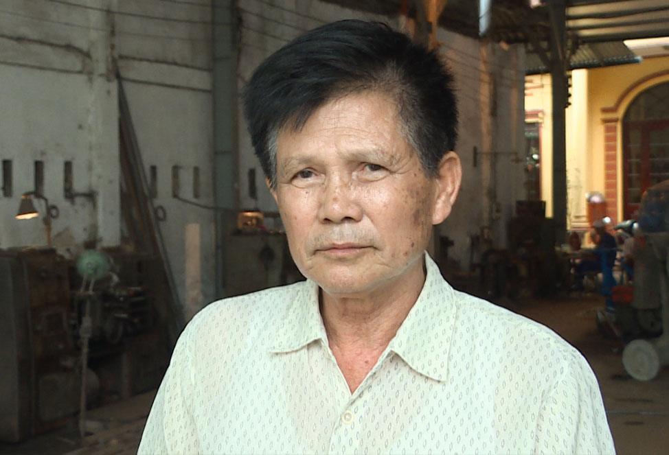 Ông Nguyễn Văn Quang, chủ cơ sở Xưởng cơ khí Văn Quang, thị xã Đông Triều
