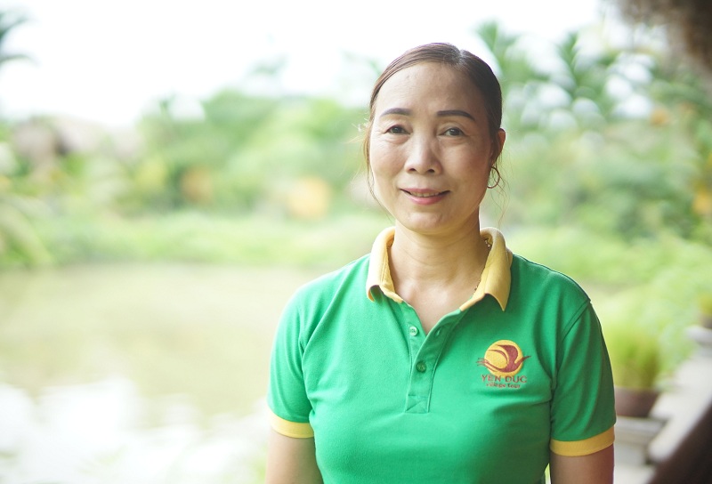 Chị Dương Thị Mến, Phó giám đốc Công ty du lịch Làng quê Yên Đức