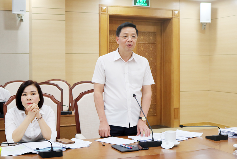 Đồng chí Nguyễn Văn Hồi, Phó Chủ tịch HĐND tỉnh dự và phát biểu chỉ đạo tại cuộc họp