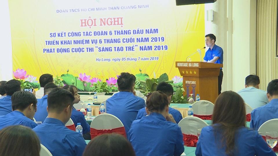 Quang cảnh Hội nghị sơ kết Công tác Đoàn 6 tháng đầu năm 2019 Đoàn than Quảng Ninh