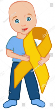 Sợi dây ruy băng vàng là sợi dây chính thức đại diện cho trẻ em ung thư trên toàn thế giới. Màu vàng tượng trưng cho những đứa trẻ quý báu, tấm lòng trong sạch của trẻ em và là ngọn lửa hy vọng.