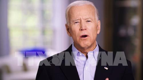 Ứng cử viên Tổng thống Mỹ Joe Biden phát biểu trong một cuộc vận động tranh cử ngày 25/4/2019. Ảnh: AFP/TTXVN 