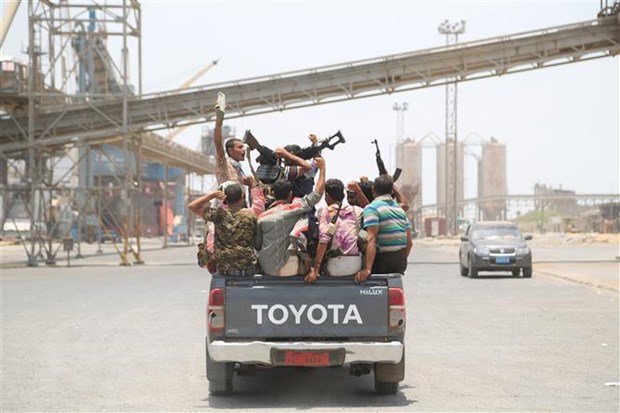 Phiến quân Houthi rút khỏi thành phố cảng Hodeidah ở Yemen ngày 11/5/2019. (Nguồn: THX/TTXVN)
