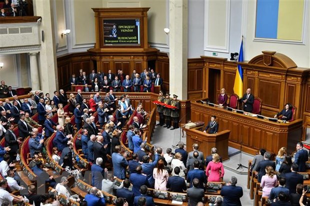 Toàn cảnh cuộc họp Quốc hội Ukraine tại Kiev ngày 20/5/2019. (Ảnh: AFP/ TTXVN)