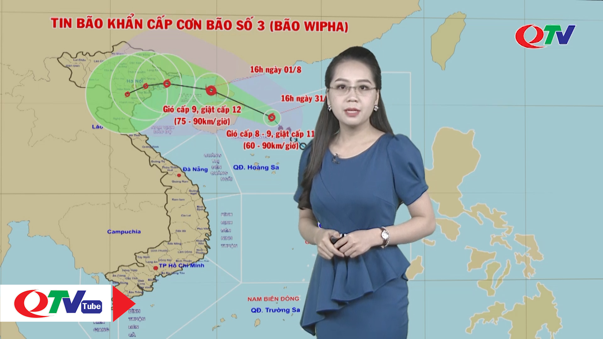 Bản tin dự báo thời tiết đêm 31/7, ngày 01/08/2019