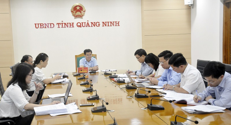 Đồng chí Bùi Văn Khắng, Phó Chủ tịch UBND tỉnh chỉ đạo tai cuộc họp. 