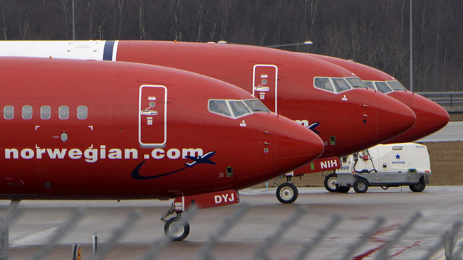 Máy bay của hãng Norwegian Air. Ảnh: Reuters