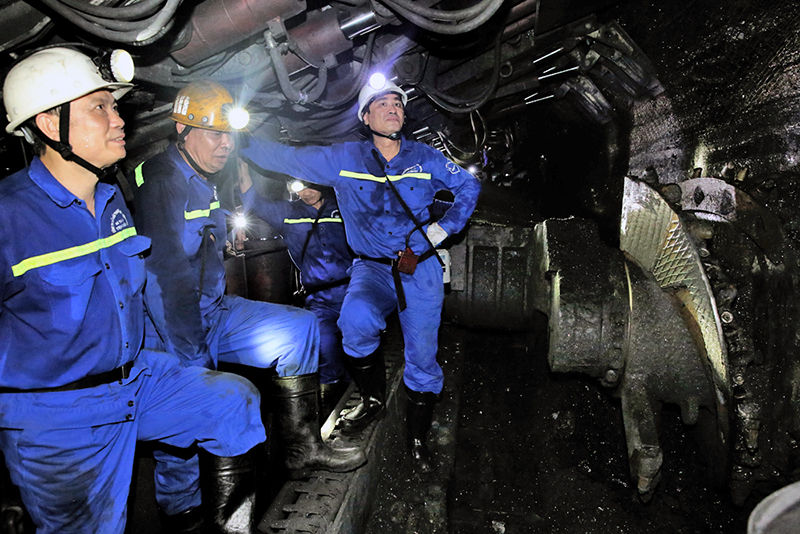 Công ty CP Than Vàng Danh đang đẩy mạnh ứng dụng các công nghệ mới trong khai thác than hầm lò.